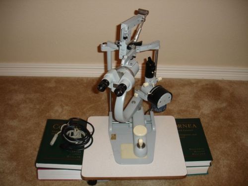 Carl Zeiss Slit Lamp and Haag-Streit 870 Goldmann Tonometer