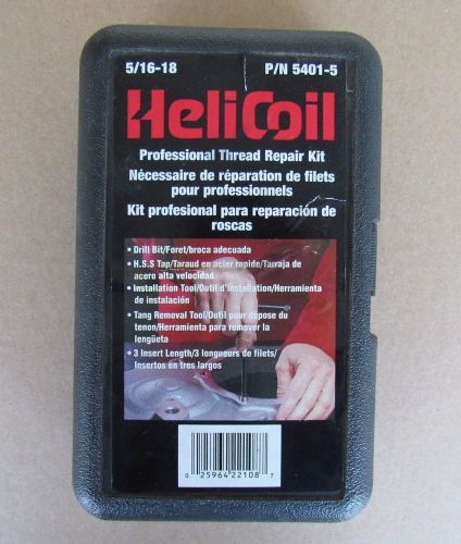 HELI COIL PROFESSIONAL THREAD REPAIR KIT P/N 5401-5 5/16-18 INCOMPLETE  QD