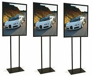 Black Bulletin 22&#034;W x 28&#034;H Sign Holder Set of 3