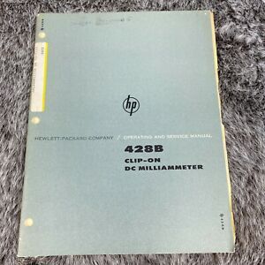 Hewlett Packard HP Operating Service Manual 428B Clip On DC Milliammeter
