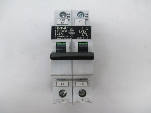 Eta 91h2225 2p 25a amp 240/415v-ac circuit breaker d303567 for sale