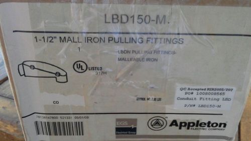 APPLETON ELECTRIC LBD150-M Pulling Fitting,1-1/2 In Hub,Mal Iron NEW in Box
