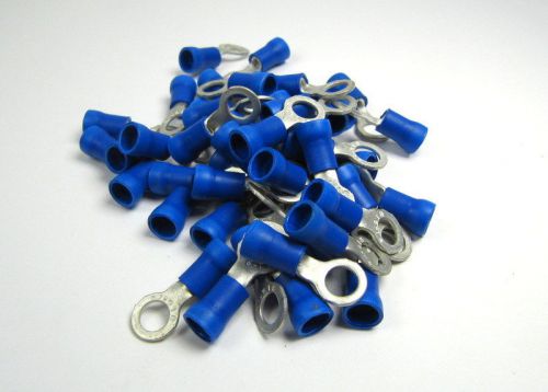 Insulated ring terminal, # 10 stud, 16-14 awg, blue, 55 pcs for sale