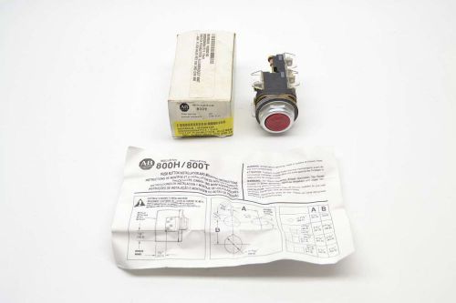 Allen bradley 800t-a6h 800t-a flush head red 3no 3nc series t pushbutton b396531 for sale