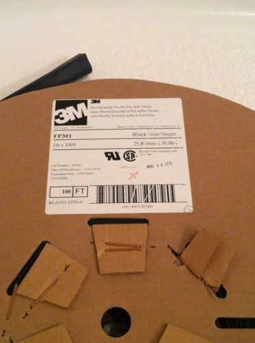 5&#039;ft  1&#034; 3m heat shrink tubing free s/h black for sale