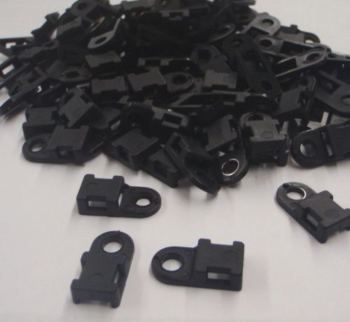 100 pc ZIP TIE STRAP  2 WAY SADDLE MOUNTING BASE OFFSET SMALL BLACK# STM-O