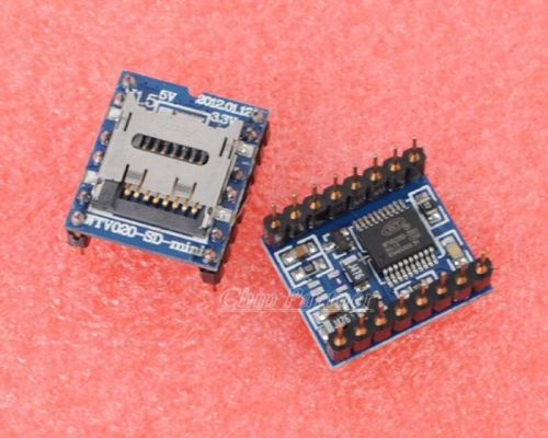 1pcs mp3 voice module u-disk audio player sd card voice module wtv020-sd-16p for sale