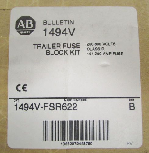 ALLEN BRADLEY Trailer Fuse Block 250-600V 101-200 Amp 1494V FSR622