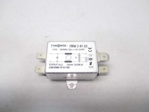 NEW TIMONTA FMW 2-41-3/I 250V-AC 3A AMP LINE FILTER D476333