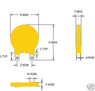 D7580ZOV122RA1500 High Energy Metal Oxide Varistor MOV MAIDA