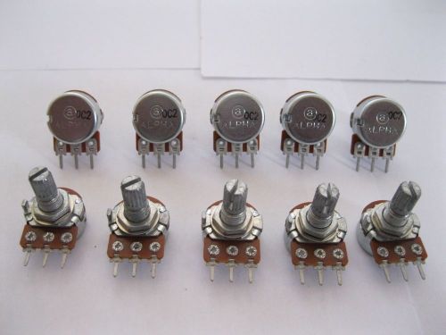 Lot Of 10 Alpha (Taiwan) Potentiometer -  RV16AF-20-15K-C100K 100K  OHM