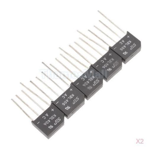 2x 5pcs KBL406 KBL-406 Bridge Rectifier Max.PRV 800V High Quality