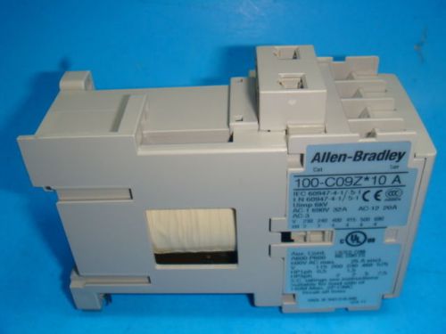 NEW, ALLEN BRADLEY, 100-C09ZJ10, CONTACTOR, 3 POLE, 1 N.O. CONTACT, 24VDC, NIB