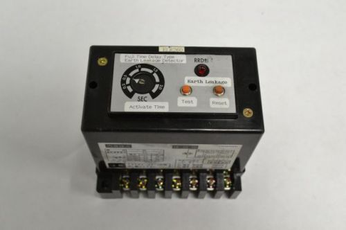 FUJI RRD40P0 TIME DELAY EARTH LEAKAGE DETECTOR RELAY 100V-AC CONTROL B205707