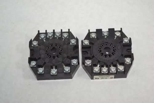 Lot 2 custom connector rb11-pc 10a amp 600v-ac 11 pin relay socket base b298929 for sale