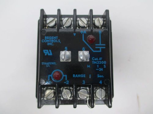 NEW REGENT CONTROLS TM2200-1S-24 SOLID STATE TIMER 24V-DC 24W 1A AMP D296606