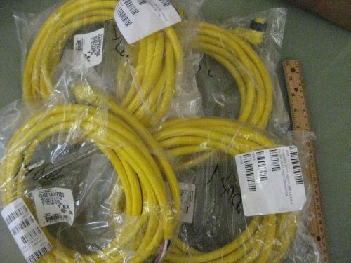 4 pieces Brad Harrison Woodhead cordset p/n 104001A01F200 4P 90* 20&#039; 16/4  New