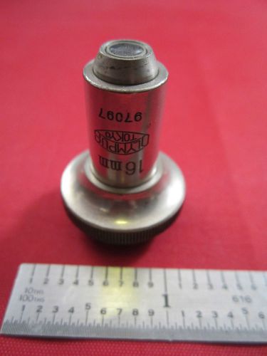 VINTAGE OLYMPUS 16 mm MICROSCOPE OBJECTIVE JAPAN