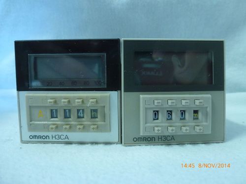 Omron H3CA-8H Timer 100-120VAC 50-60Hz 9vA 3A 250VAC 8pin - Qty 2 Good Condition