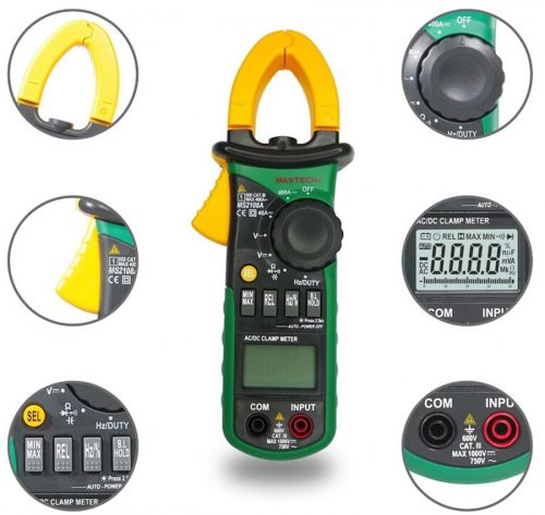 New mastech ms2108a digital clamp meter multimeter ac dc current volt tester for sale