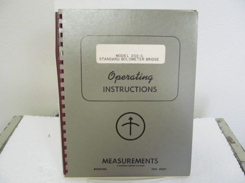 Measurements 202-C Std. Bolometer Bridge Operating Manual w/schematic