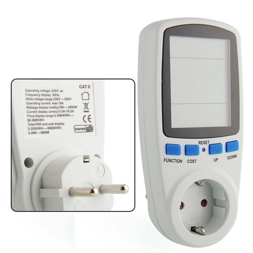 High Quality NEW EU Plug Power Energy Meter Electricity Usage Analyzer Monitor