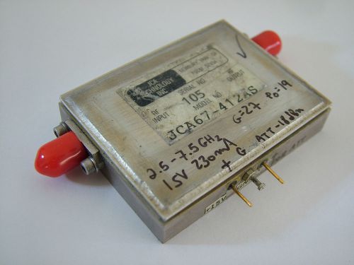 GAIN CONTROLLED RF AMPLIFIER 5.8GHz- 7.5GHz Gain 27db Po 20dbm JCA67-412AS