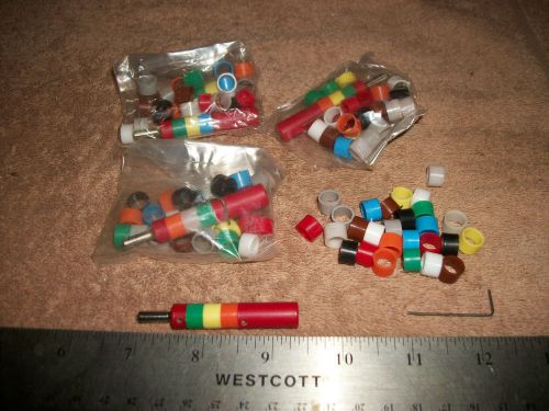 Lot of color coded red isolation plugs banana to banana! a for sale