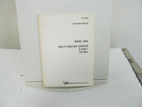 Data Precision 5845 Multi Function Counter-8 Digit/150 MHz- Instruction Manual