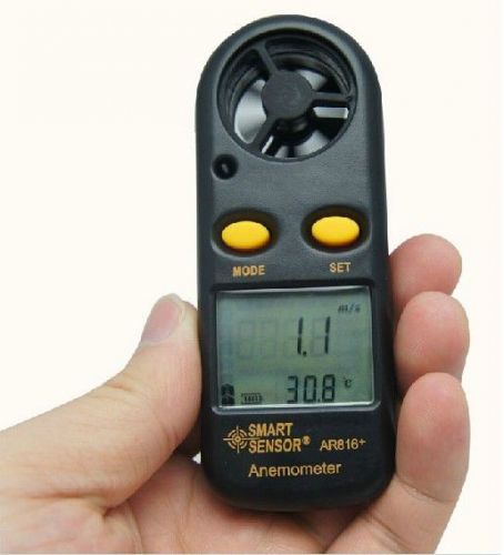 Smart Sensor AR816+ Digital Air Wind Speed Gauge Anemometer Meter Tester