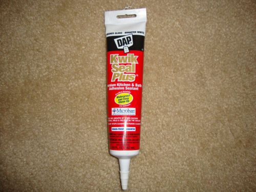 10 Dap 18526 Kwik Seal Plus Premium Adhesive Caulk, White, 5.5 Oz, 10 tubes