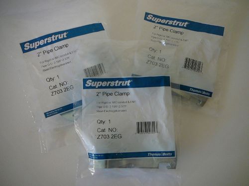 3 superstrut 2&#034; pipe clamp for rigid or imc conduit&amp; emt-steel electrogalvanized for sale