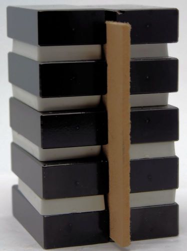 10 neodymium magnets - 2 x 1 x 1/2 block - black epoxy coated - n45 for sale