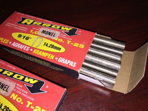 T-25 (monel) vintage  9/16&#034; staples 2 packs (2000) for sale