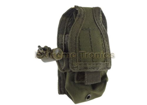 CONDOR OD GREEN MOLLE MA56 Belt Carabiner HHR Radio Holster Pouch L/R Antenna