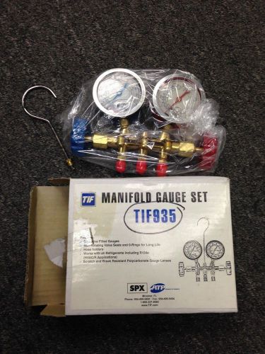 TIF935 REFRIGERATION MANIFOLD SET GLYCERINE FILLED R-22, R-12, R-502 NOS