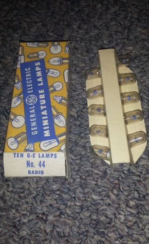 Box Of 10 GE General Electric No. 44 GE44 Miniature Light Bulb Lamps