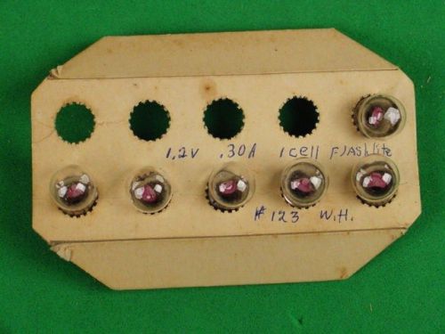 WESTINGHOUSE MINIATURE LAMPS NO 123 NEW UNUSED 6 BULBS  NO BOX