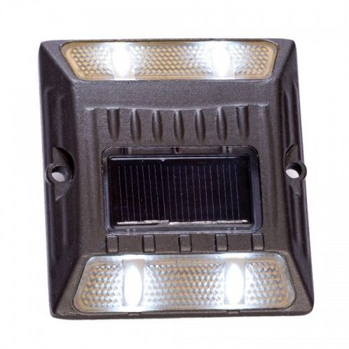 Aluminum Alloy Solar Road Stud Path Deck Dock LED Light - Flashing White LED&#039;s