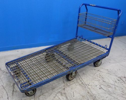 HEAVY DUTY PORTABLE FLATBED TYPE UTILITY CART w/ BASKET