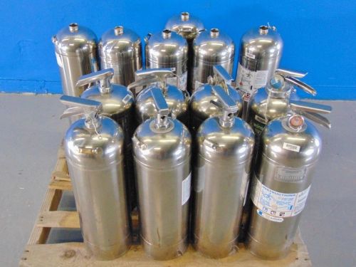 Lot of 15 water fire extinguishers missing parts for sale