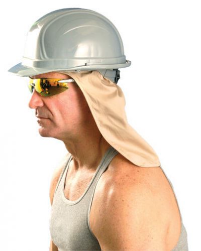 Khaki neck shade elastic terry sweatband use w or w/o hard hat sweat band for sale