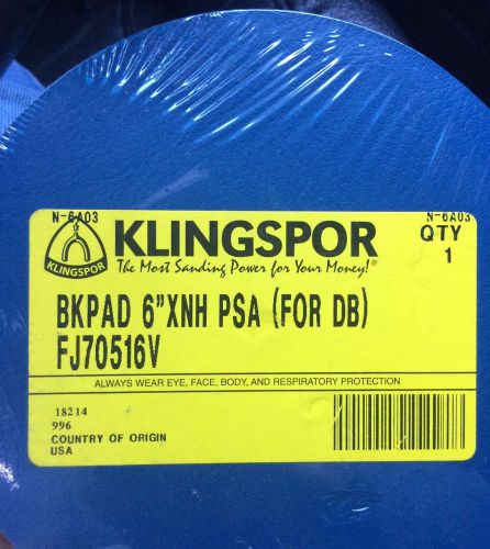 klingspor 6&#034; x No Hole PSA Backing Pad