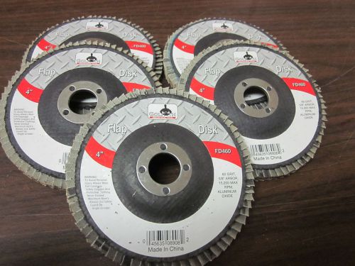 100 aluminum oxide 60-grit 4&#034; sanding grinding wheel flap disc 5/8&#034; arbor ~ new for sale