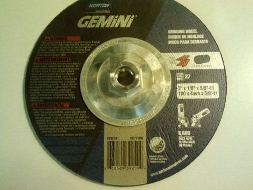 New Norton 7&#034;x1/8&#034;x5/8-11 Grinding Wheel Gemini 662529-39259 Qty of 8 Type 27