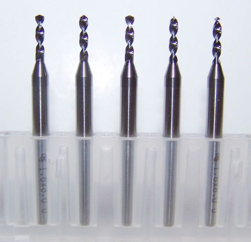 (5) -  1.60mm (.0630&#034;) Carbide Circuit Board PCB Drills - NEW Kyocera