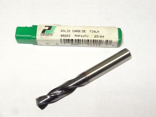 new PTD 23/64&#034; PHP41FV Carbide 2FL Screw Machine Length Twist Drill TiALN 05223