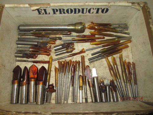 MACHINIST LATHE MILL Lot of New Unused Mills Drills Ends Cutters Tool Bits Etc