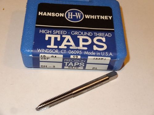 3 new HANSON WHITNEY 12-24 UNC GH-3 H3 2FL Plug HSS Spiral Point Taps 13071 USA