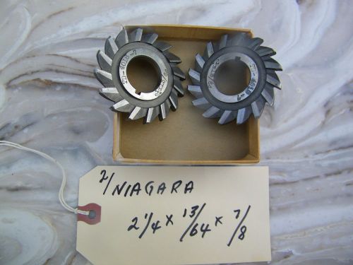 2-PCS -NIAGARA - CORNER ROUND  MILLING CUTTER- 2 1/4 X 13/64 X 7/8, NOS 16 TEETH